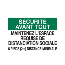 Autocollant Intérieur Distanciation Sociale - A11