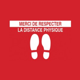 Autocollant Intérieur Distanciation Sociale - A16