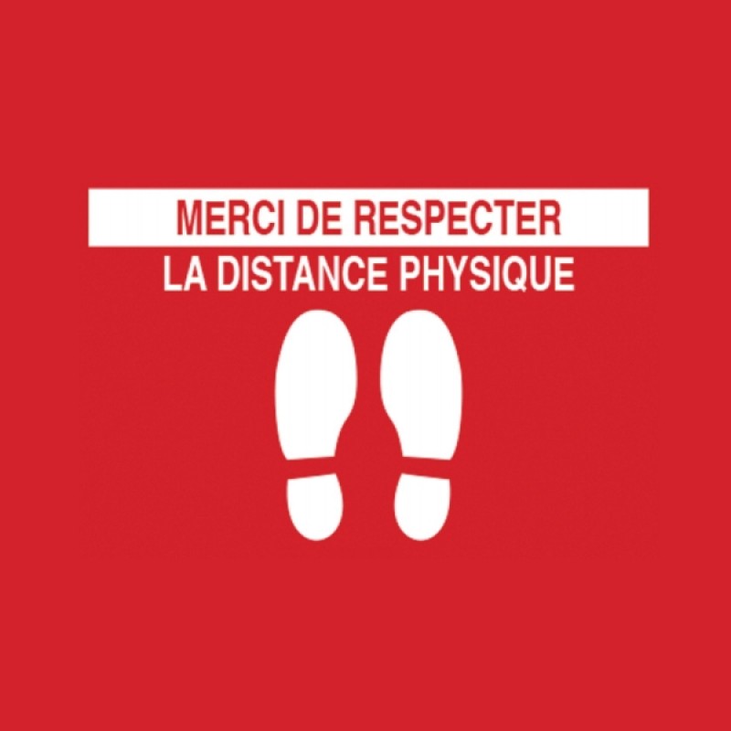 Autocollant Intérieur Distanciation Sociale - A16
