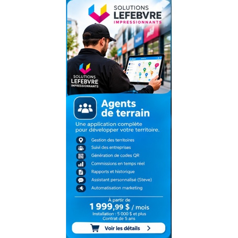 Agents de terrain, plateforme de développement commercial