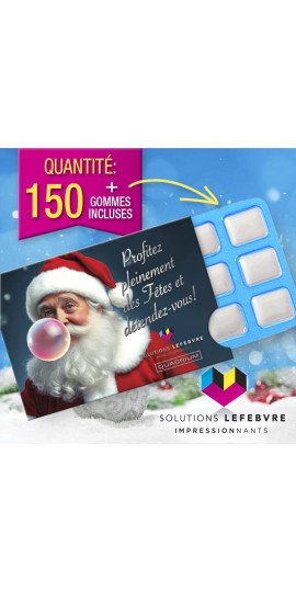 Carte de Noël & Bonne Année 2026 – Format Paquet de Gomme 