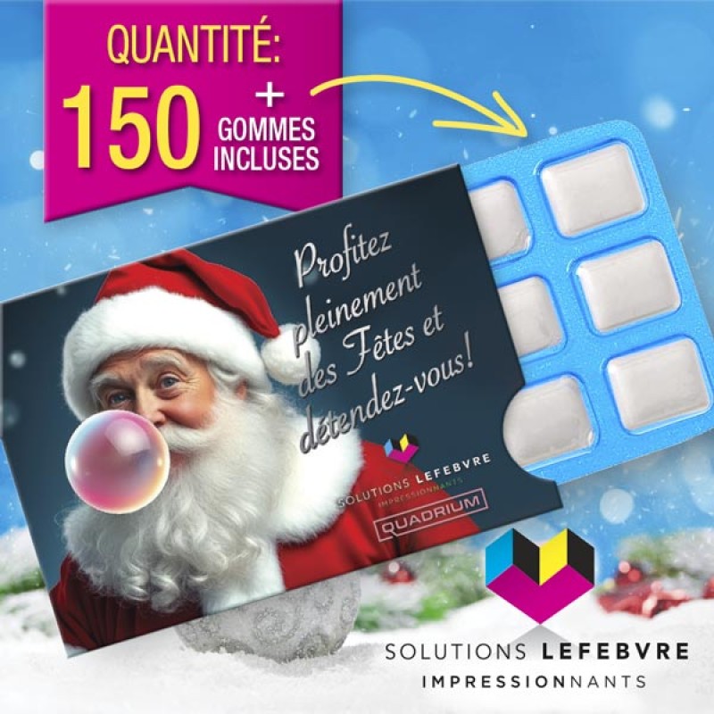 Carte de Noël & Bonne Année 2026 – Format Paquet de Gomme 