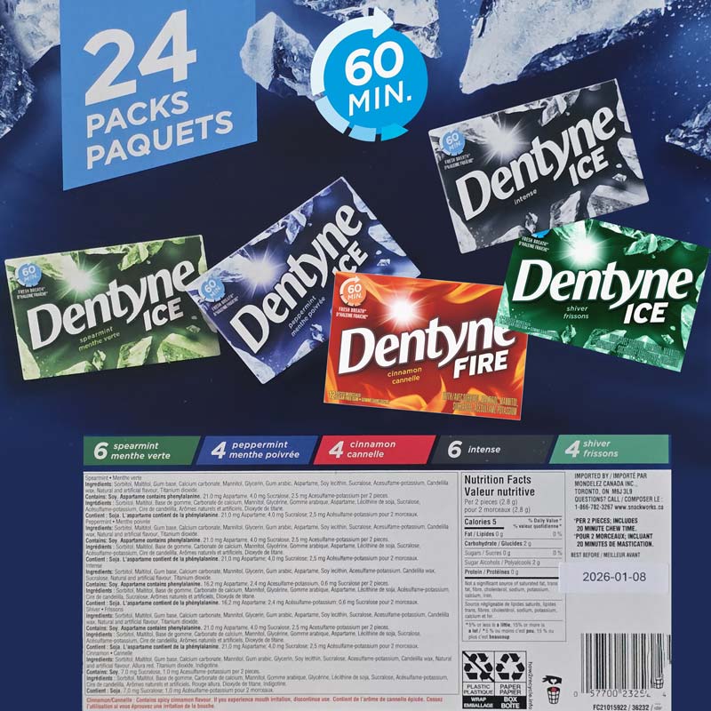 Ensemble de 24 paquets de gommes