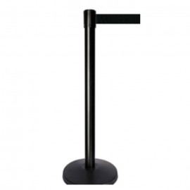 Barrière directionnelle à ruban rétractable, noir ou chrome