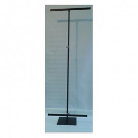 Double sided banner stand with 31.5 in clamp rails