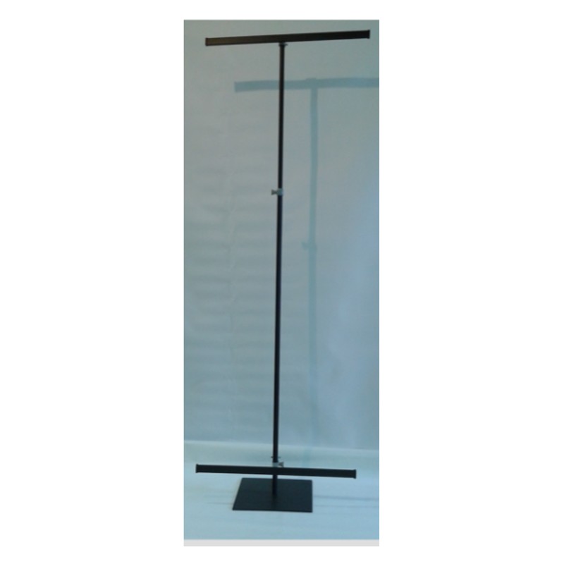 Double sided banner stand with 31.5 in clamp rails