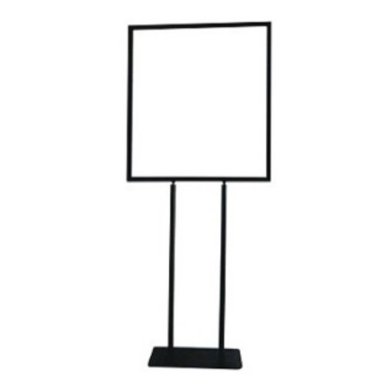 Black metal poster stand 22 x 28 in, 60 in tall, double sided
