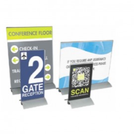 CPS 300 series aluminum table sign stand, 8.5 to 36 in