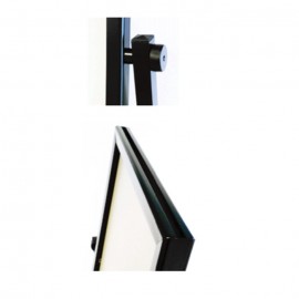 Black telescopic floor sign stand, double sided
