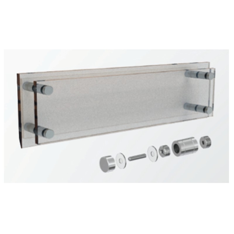 Chrome or brushed wall standoffs, 13 to 30 mm