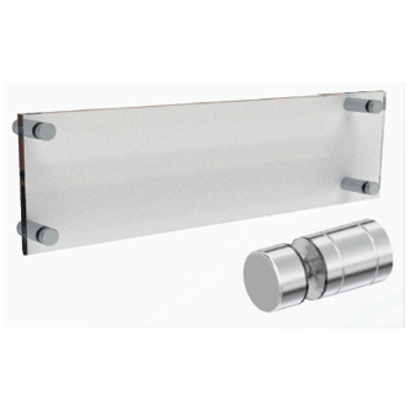 Brushed steel wall standoffs, 12 to 25 mm