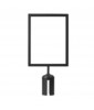 8.5 x 11 in sign holder for queue barrier, black or chrome