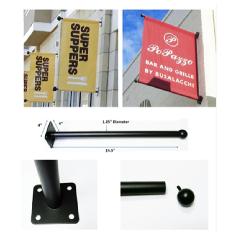 Quincaillerie pour oriflamme 24 po