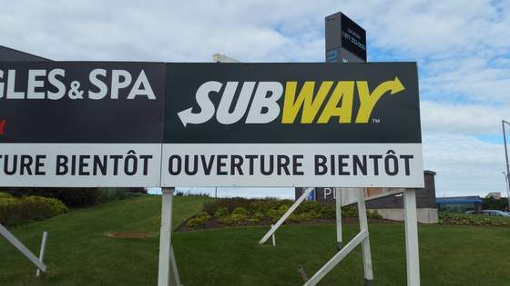 Subway · Ouverture bientôt